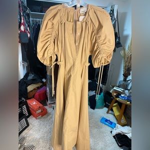 3.1 Phillip Lim beige puff-sleeve mid-length dress sz. 0